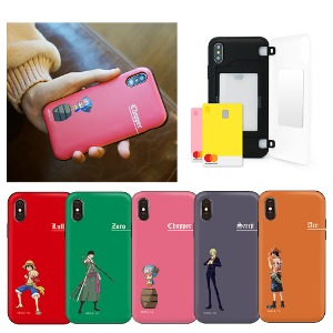 원피스 베이직 카드 도어 범퍼 케이스-아이폰 15 14 13 12 11 시리즈 / 기종선택