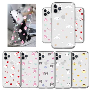 Sanrio Cutie Pattern Transparent Jelly Case-Mive Kids Phone AT-M130/ LG Velvet V50S V50/ Select models